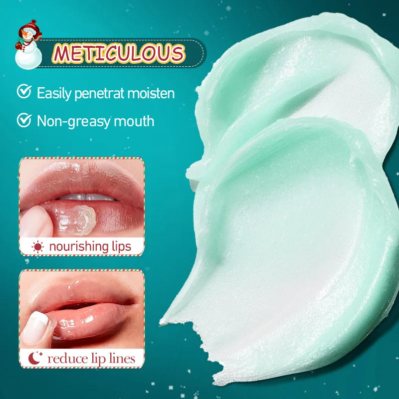 Christmas Gift Box,Lip Balm 4PCS/box Lip Makeup Set, Durable Moisturizer, Christmas Women's Gift Nourishing Lipstick Skin Care