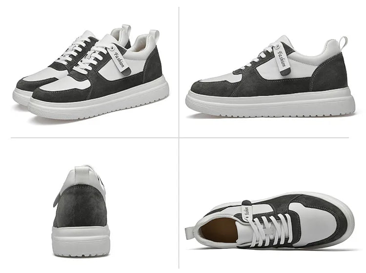 Fashion Men Casual Shoes Men Low Cut Sneakers Breathable Height Increasing Shoes 6/8/10CM Thick Sole Hard-Wearing Male Footwear