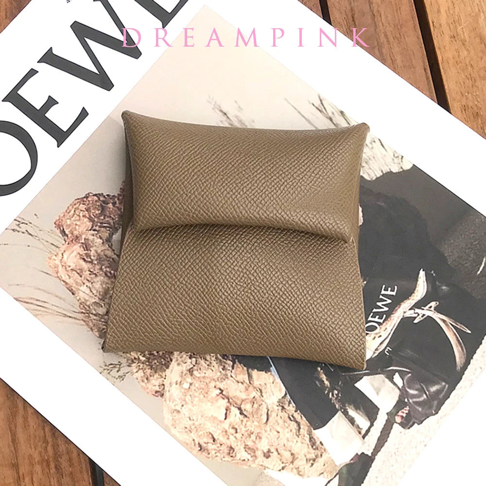 محفظة نقود من الجلد الأصلي للنساء والرجال بتصميم فاخر، حقيبة بطاقات ائتمان قابلة للطي، حروف مخصصة، حقيبة نقود صلبة، محفظة صغيرة