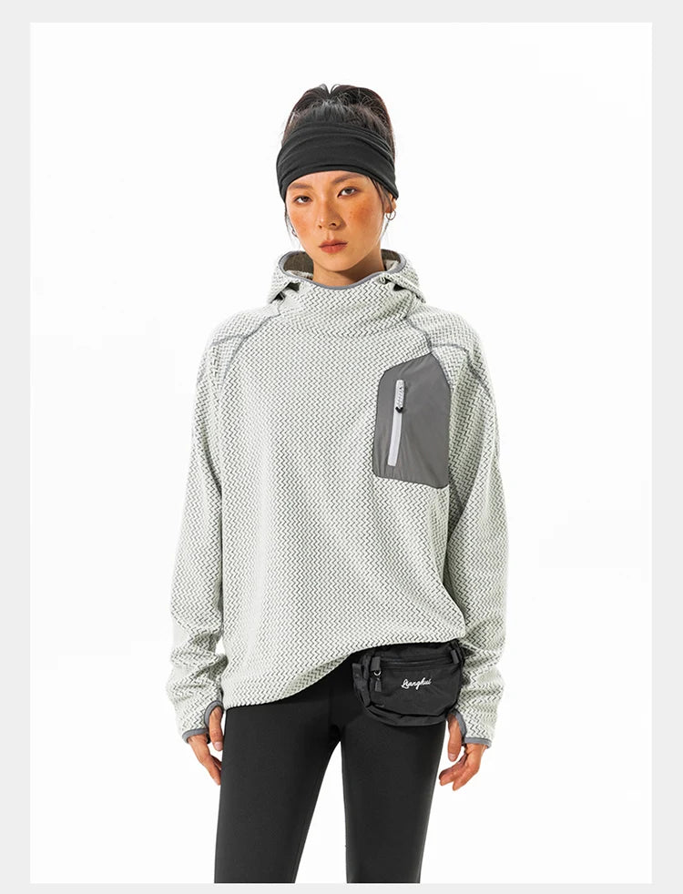 Outdoor Sport Hoodie Men Women Loose Casual Lightweight Warm Pullover Hooded Sweatshirts Couple Autumn Winter Hoody Tops