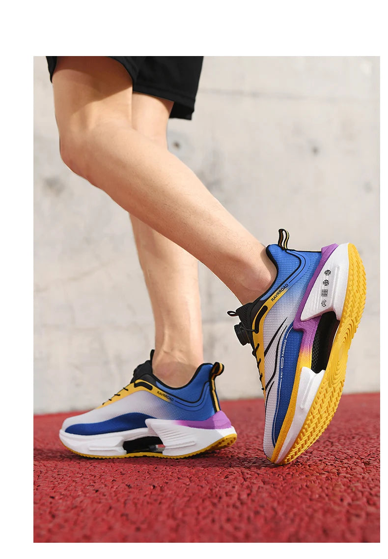 أحذية رياضية رجالية للجري، أحذية ماراثون كاجوال، خفيفة الوزن، قابلة للتنفس، مريحة، رياضية، مضادة للانزلاق، أحذية رياضية للمشي في الهواء الطلق