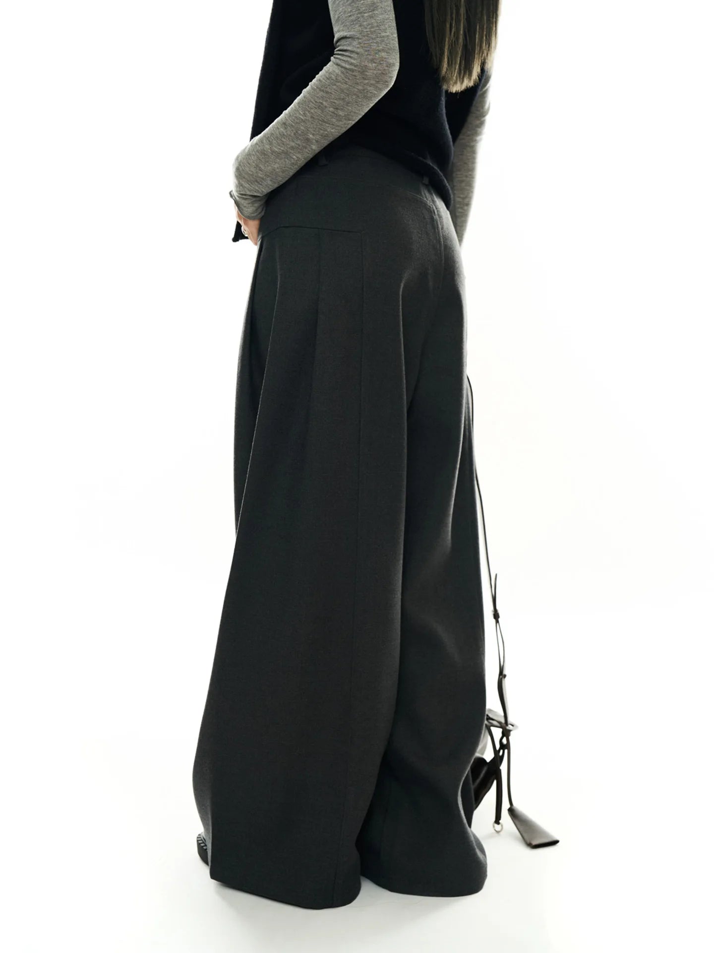 2025 Women Spring Fashion Big Wide Leg Pants High Waist Long Stright Pants Fashion Clothes Pants Female Trousers