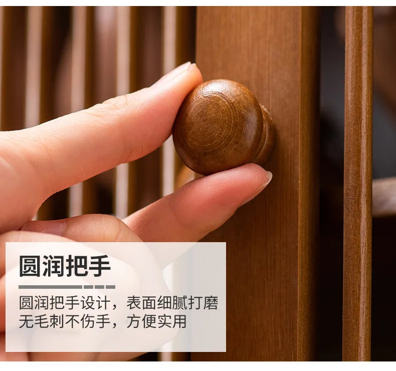 Household Dust-proof Shoe Cabinet Simple Shoe Rack Multi-layer Storage Rack Solid Wood Entrance Storage Storage Cabinet