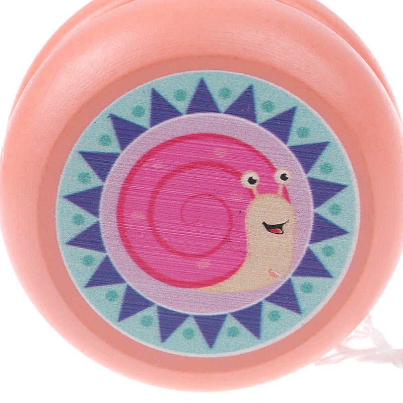 Children Yoyo Ball Cute Animal Prints Wooden Yoyo Toys Fox Owl Hedgehog Snails Toys Kids Yo-Yo Creative Yo Yo Toys For Fun