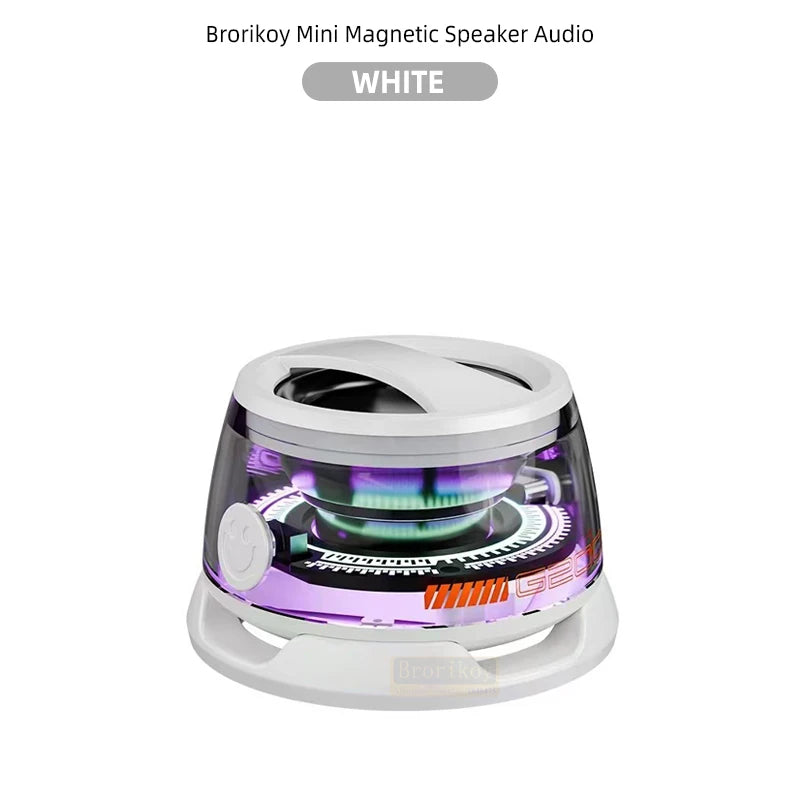 مكبر صوت صغير محمول بتقنية البلوتوث 5.3، مكبر صوت مغناطيسي صغير، صندوق صوت، تشغيل لمدة 7 ساعات، حامل هاتف للكمبيوتر الشخصي، شاومي، هواوي