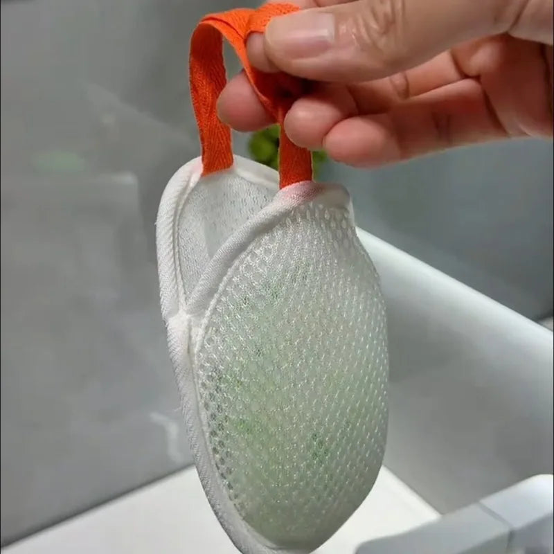 حقيبة شبكية للعناية الشخصية بالصابون مع حبل تعليق، حامل استحمام وسفر سريع الرغوة، شبكة حمام، فرشاة زهور، ملحقات الحمام