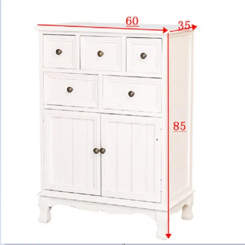 Solid Wood Chest of Drawers American Storage Lockers Living Room Bedroom Bedside Corner Cabinet European Chest of Drawers