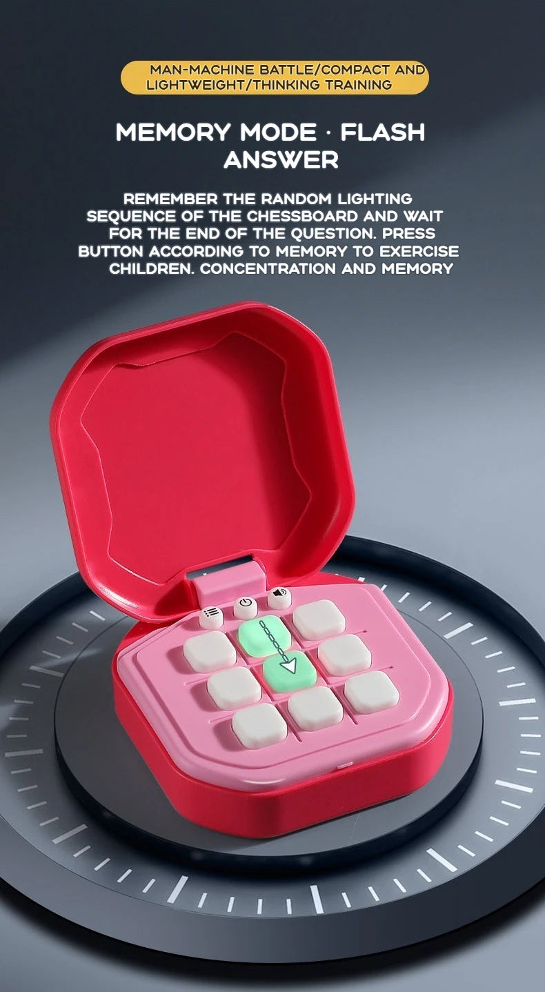 New Kids Electronic Toys Tic Tac Toe Game Noughts and Crosses Game Memory Training Infinite Portable Travel Games for Kids Adult