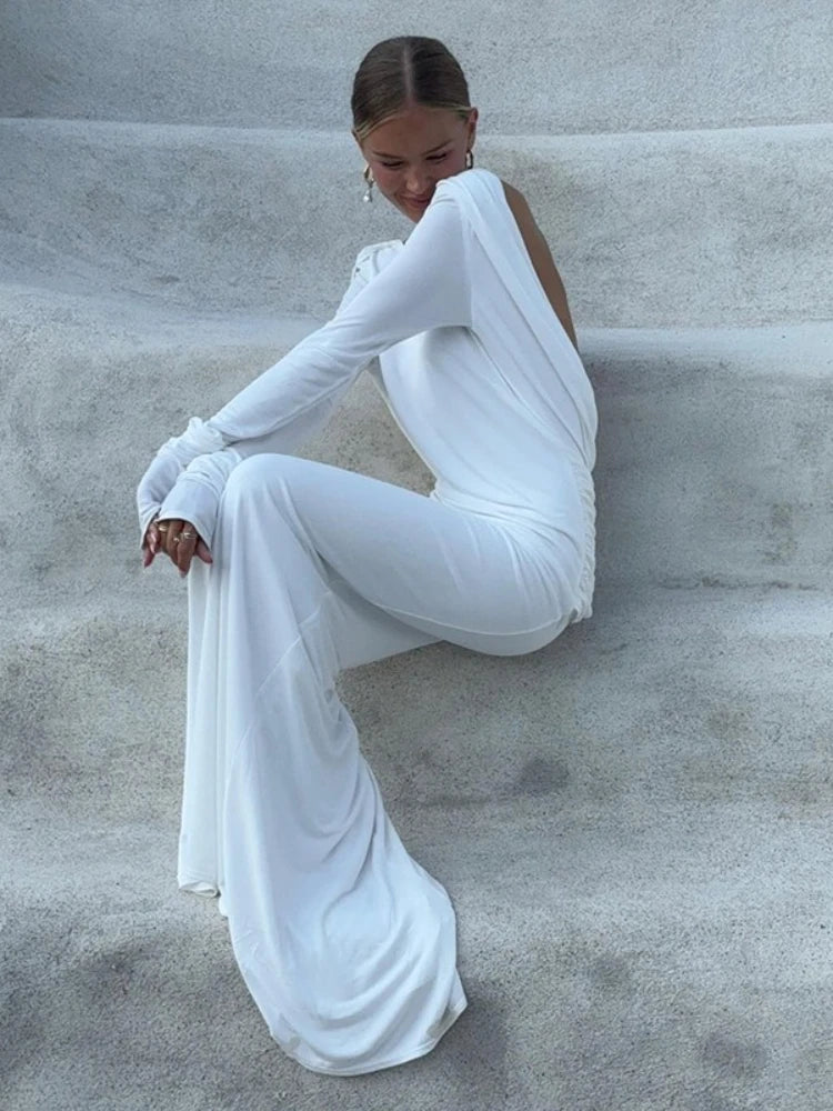 Women's Clothing 2025 Autumn New Style High-end Temperament Sexy Backless Dress Long Skirt Slim Fit Long Sleeved Dress SwiftNest