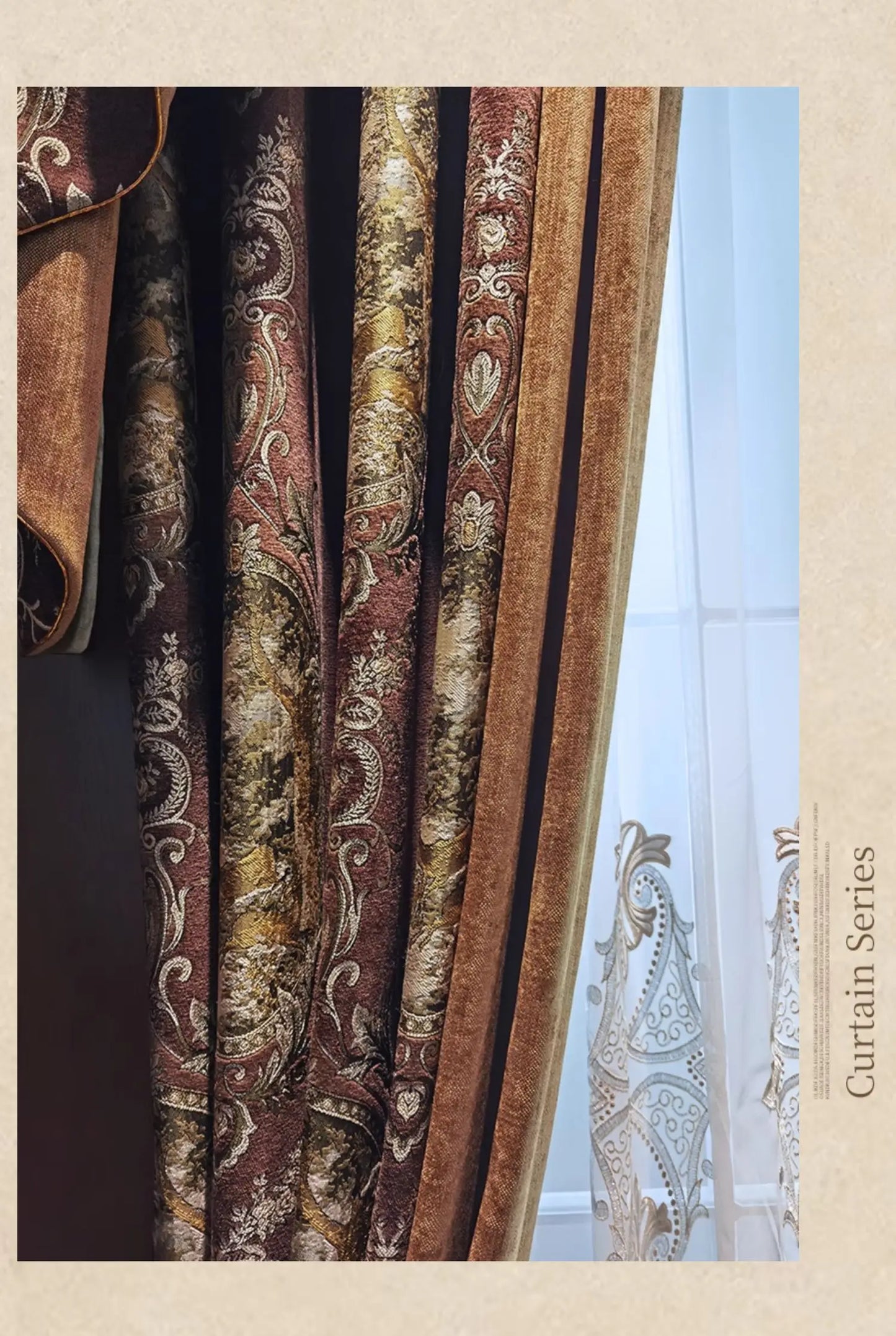 European American Curtains for Living dining Room Bedroom  Retro High-end Court French Villa Blackout Luxury Atmosphere High-end