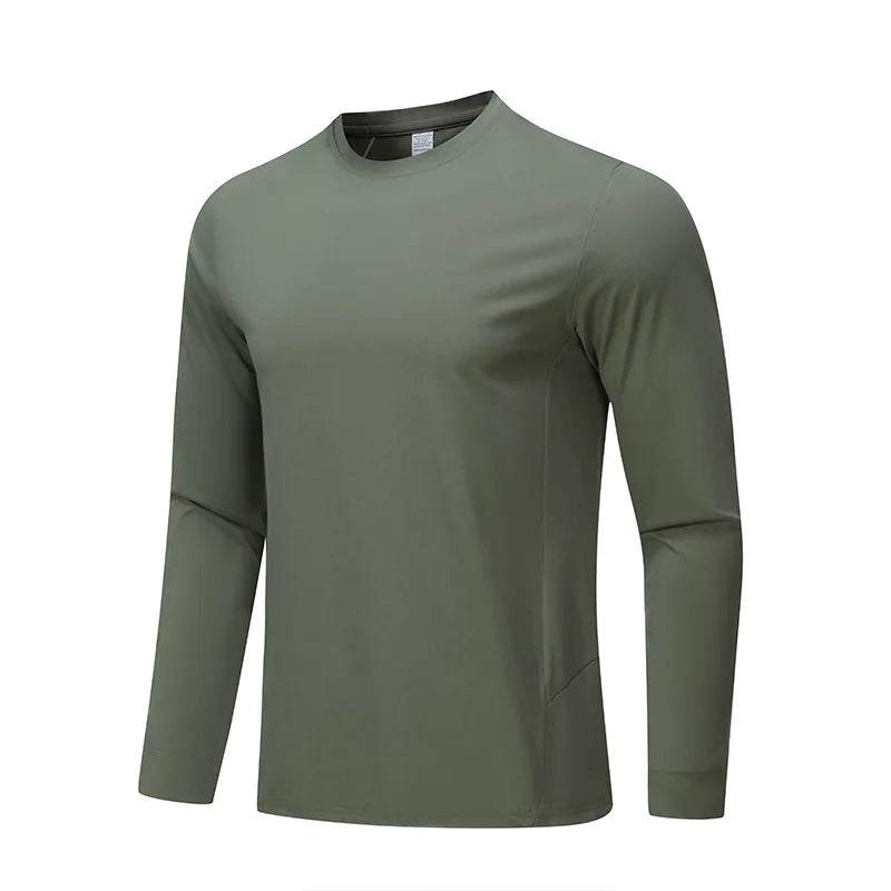 New Creative Outdoor Sports T-shirt Men's Bottom Round Neck Top Loose Casual Wear Tops Running Fitness Training Clothes