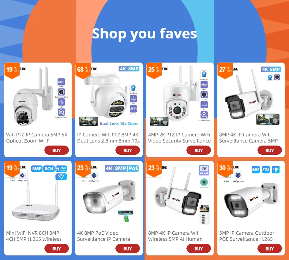 5MP IP Camera Outdoor WiFi Camera Wireless Surveillance 1080P Video Home Security Wi Fi Camara Two-Way Audio CamHi CamHipro Cam