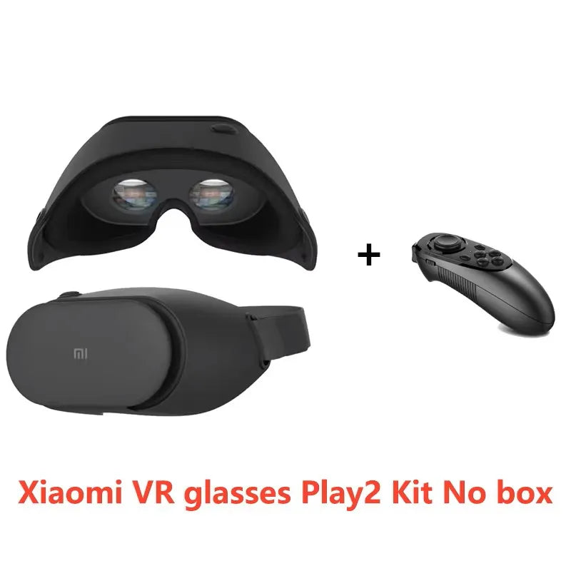Original Xiaomi VR Glasses PLAY2 Phone Kit Black Tech Virtual Reality 3D Headset - Smart Gaming Helmet & Fashion Goggles