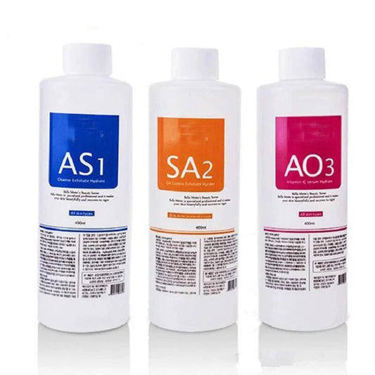 3PCS Facial Skincare Face Serum AS1 SA2 AO3 Aqua Peel For Facial Machine Skin Deep Cleaning Anti-Aging Whitening Moisturizing