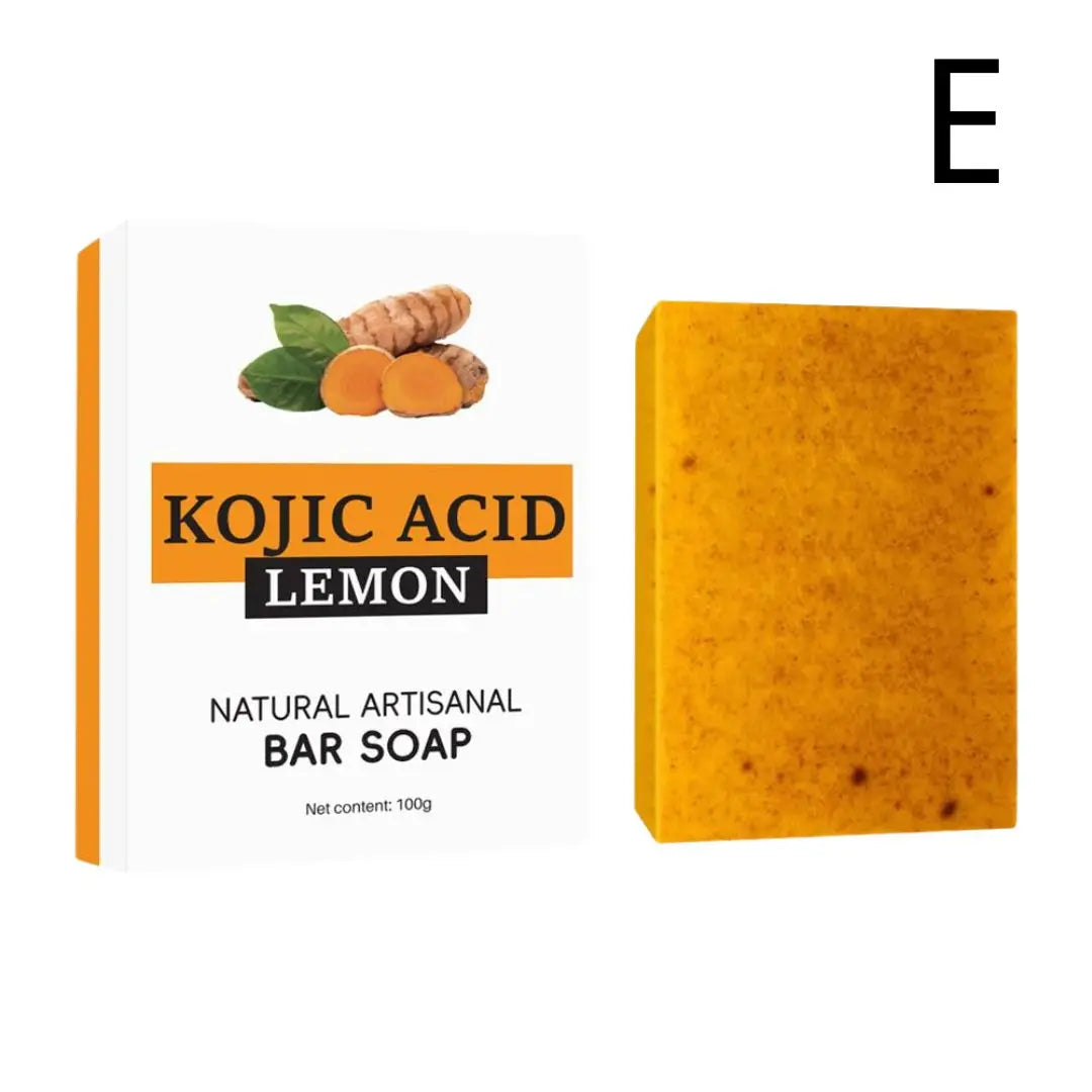 Turmeric Soap & Kojic Acid Soap Body And Facial Cleaning Handmade Soap For Dark Skin Glowing Even Skin Tone Tender Skin Care