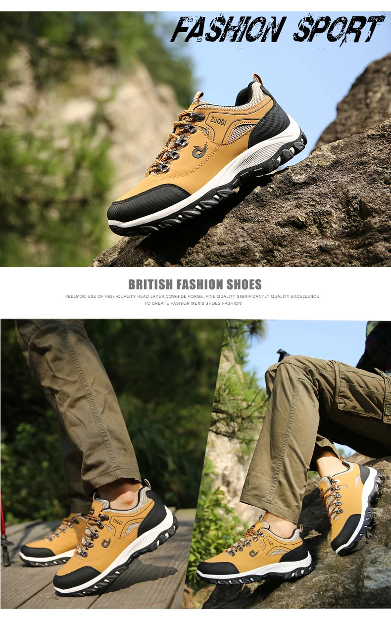 High-Quality Sports Shoes Men's Casual Shoes, Waterproof And Lightweight, Suitable For Outdoor Hiking, Mountaineering, City Work