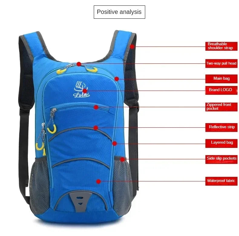 Outdoor Sports Backpack Bike Cycling Pack Hiking Knapsack Camping Rucksack Waterproof Commuting Mountaineering Travel Climb Bag
