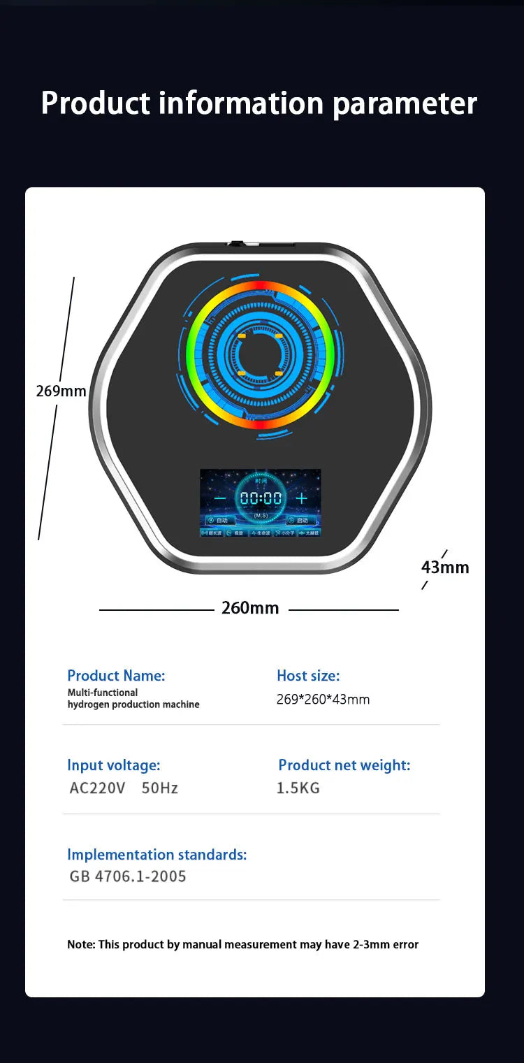 Newest Iteracare Advanced Health Water Machine Home Use 5 Modes Terahertz 2.0 Polymer Energy Detector Tester for Wellness