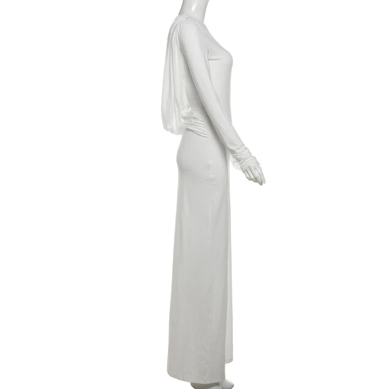 Women's Clothing 2025 Autumn New Style High-end Temperament Sexy Backless Dress Long Skirt Slim Fit Long Sleeved Dress SwiftNest