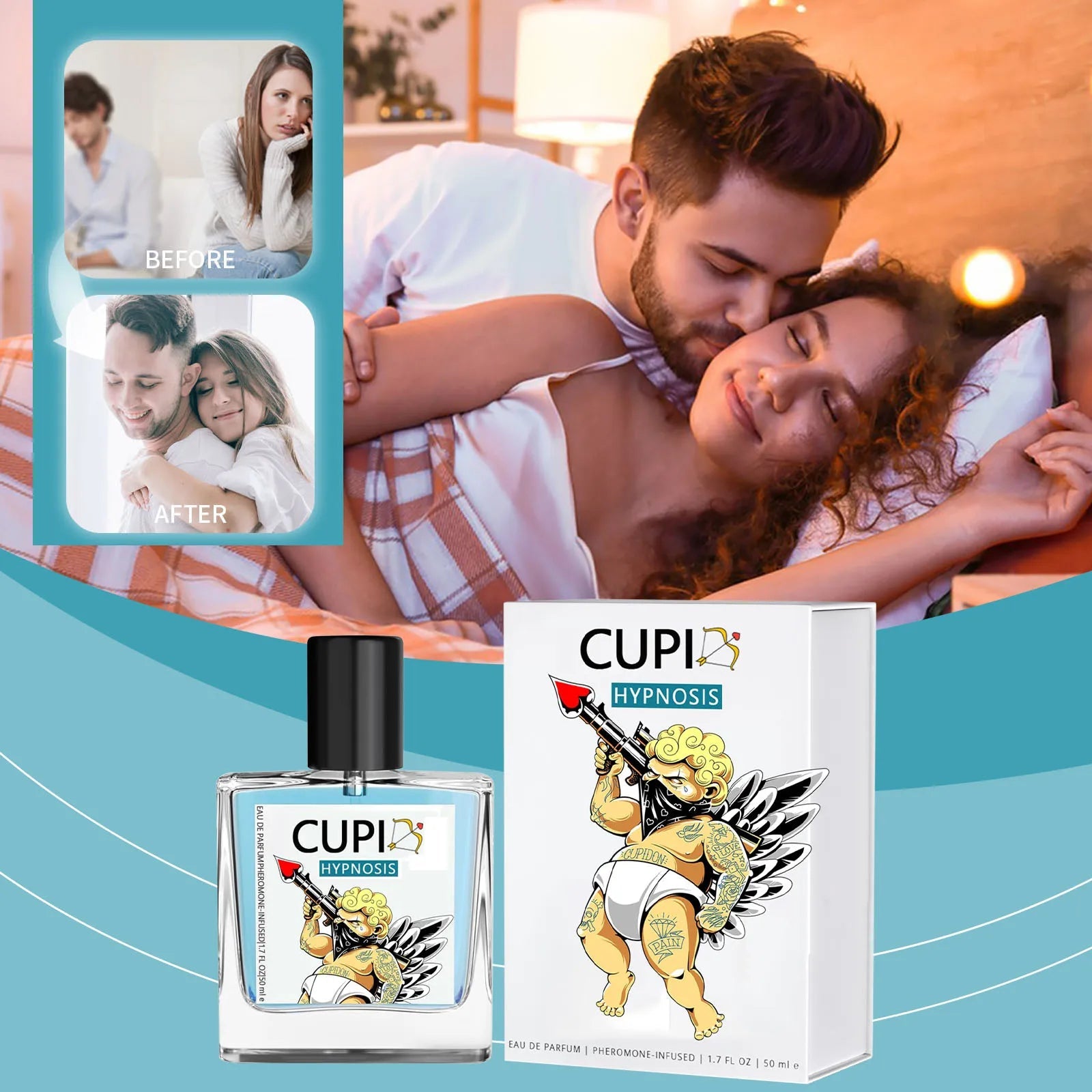 50ML Cupid Pheromone Hypnosis Perfume Original Long Lasting Pheromone perfume world perfume women perfumes man perfumes SwiftNest