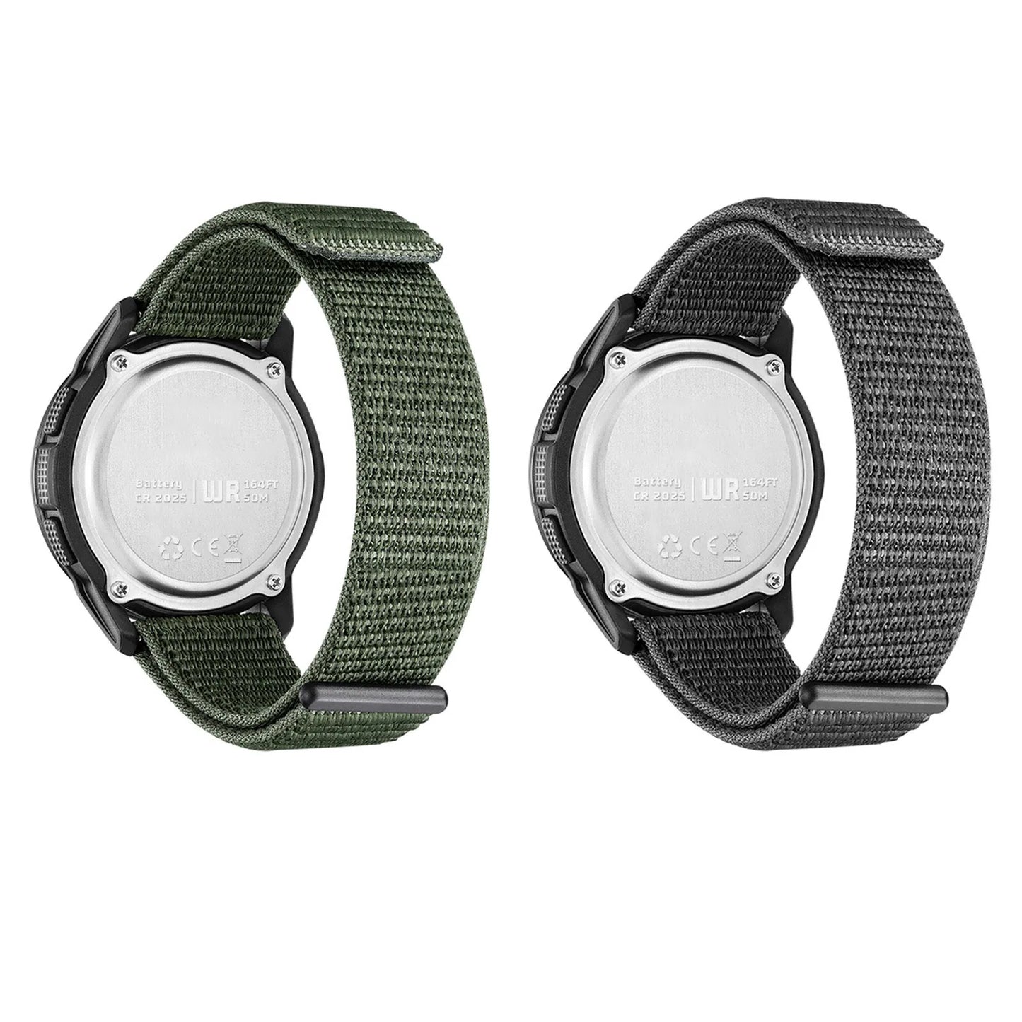 ساعة رياضية للأنشطة الخارجية مقاومة للمطر حتى عمق 50 مترًا، ساعات رياضية رقمية مزودة بإضاءة خلفية LED