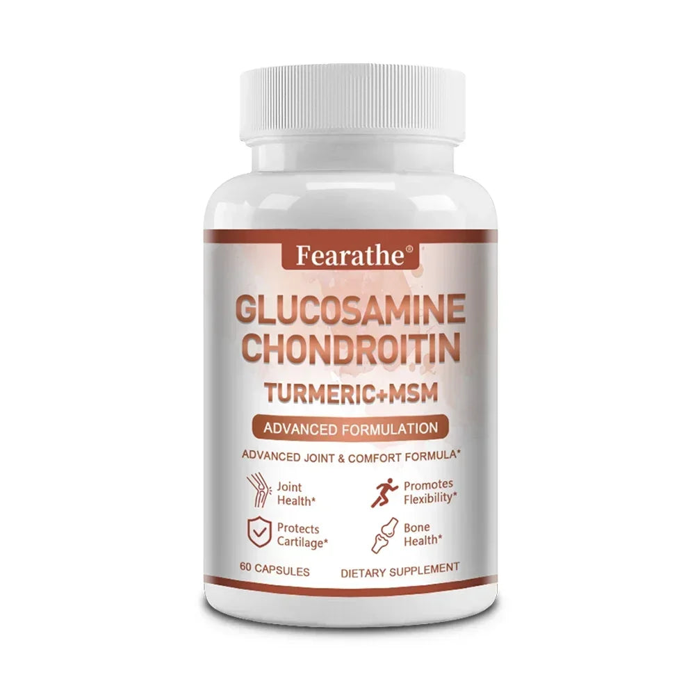 Glucosamine Chondroitin Turmeric MSM Supplement, Support Joint and Bone Health, Promote Immune Health, Cartilage Health