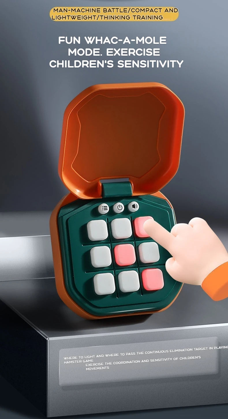 New Kids Electronic Toys Tic Tac Toe Game Noughts and Crosses Game Memory Training Infinite Portable Travel Games for Kids Adult