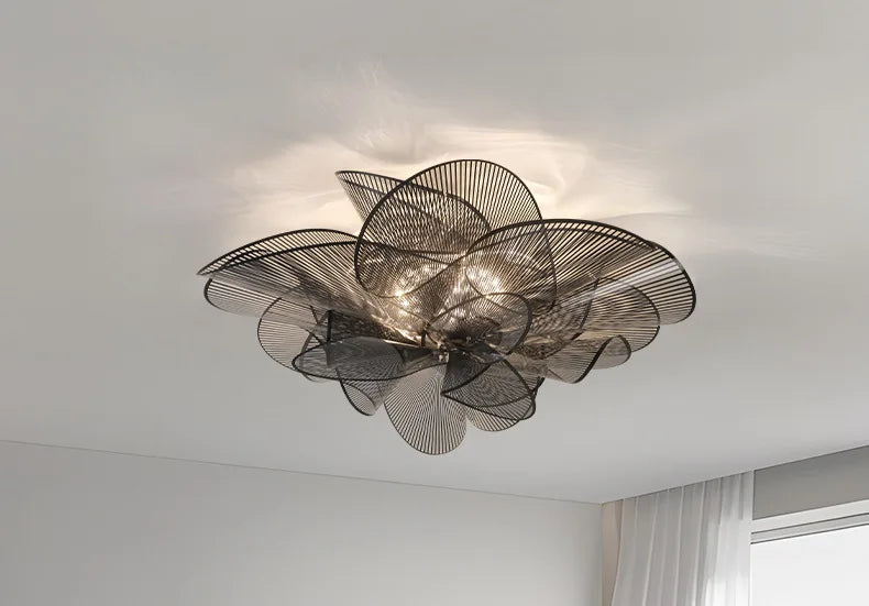 Bedroom light new light luxury modern simple northern Europe advanced sense petal lamps bedroom ceiling light