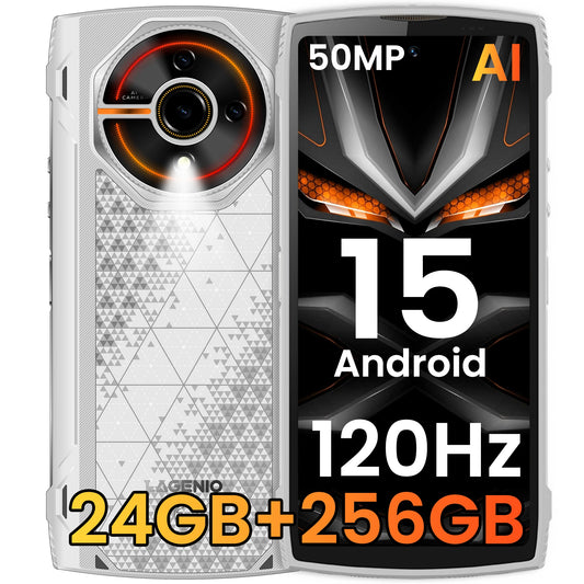 4G Rugged Smartphone LAGENIO Panther 2 Pro Android 15 8GB+256GB Mobile Phone 50MP 5150mAh 6.7 " HD Ultra-thin Cellphone Gemini