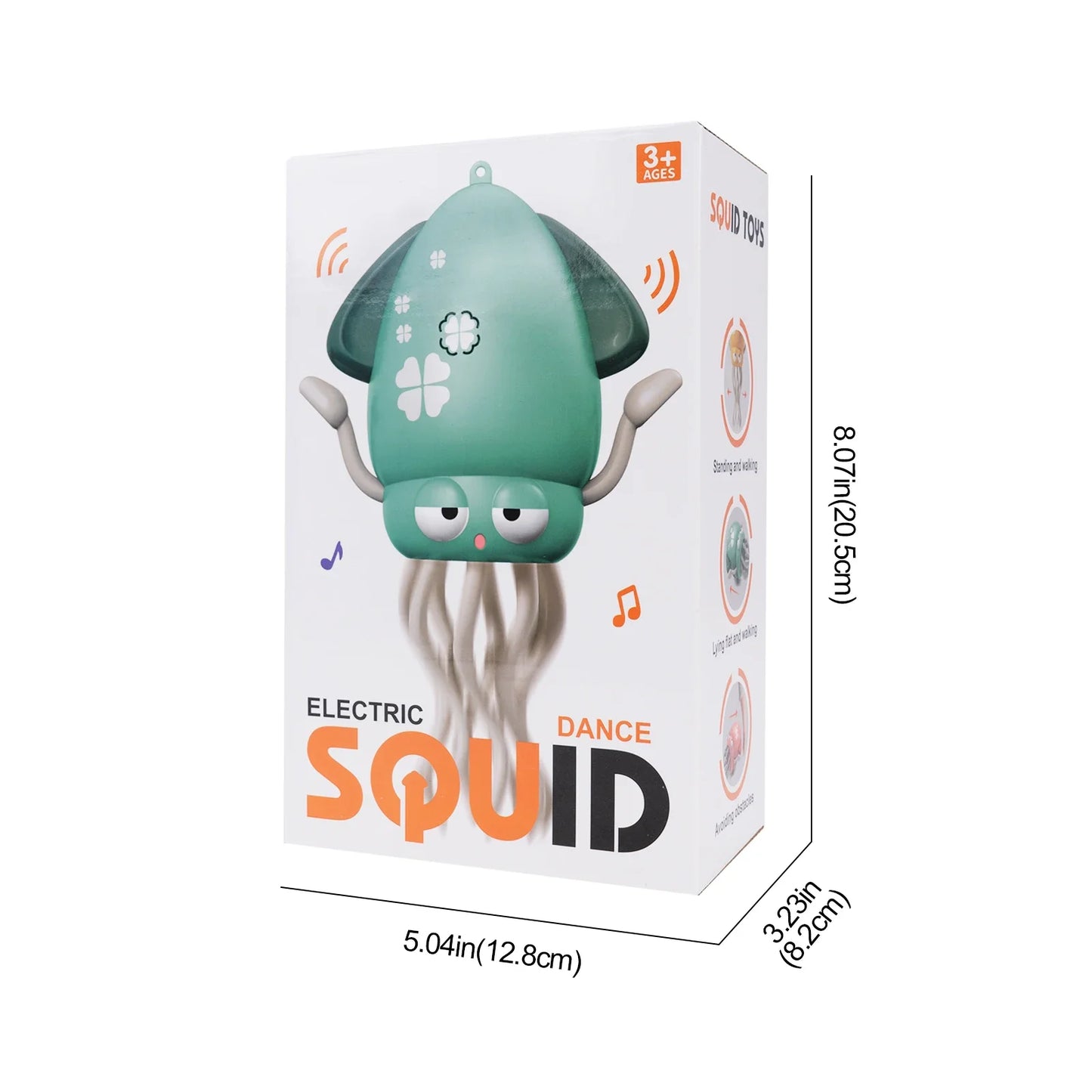 Kids Electronic Pet Toys Interactive Development Toys Induction Lying Flat Squid With Light&Music Tummy Time Gifts NEWDancing