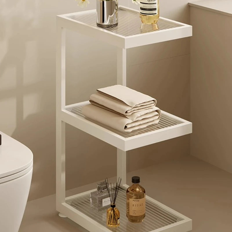 Spacious Bathroom Storage Organizer Multifunctional Floor Standing Cabinet Waterproof Freestanding for Small Gap