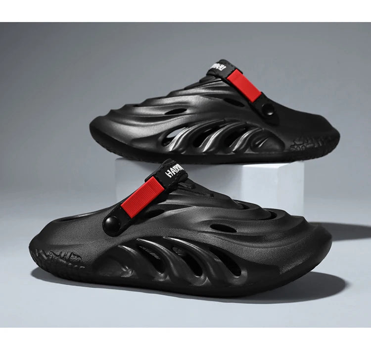 Fashion Men's Sandals Soft EVA Clogs Fashion Thick Sole Couples Beach Slippers Casual Slide Hole Shoes