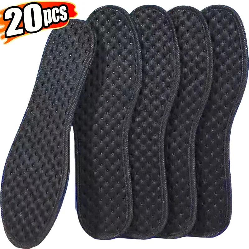 2/20pcs Bamboo Charcoal Deodorant Insoles Mesh Breathable Absorb-Sweat Shoe Pads Men Running Sport Insert Light Weight Insole
