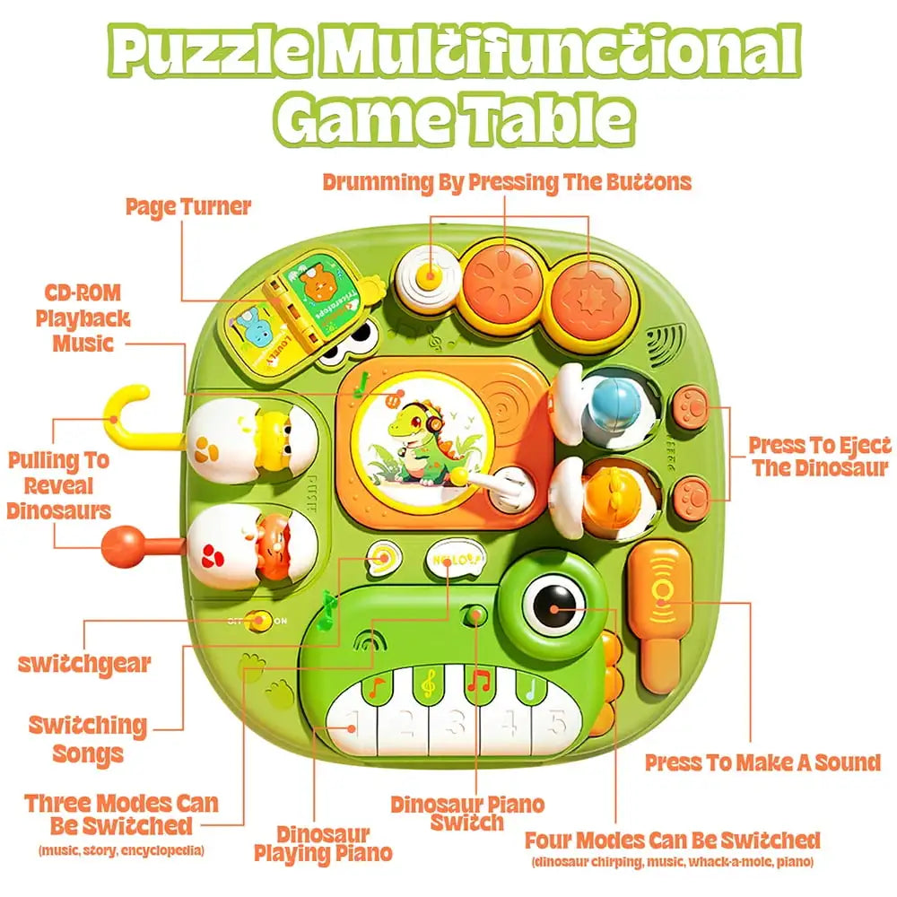 Toddler Activity Table Toy - Montessori Learning Toy for Boys & Girls, Kids Educational Play Table