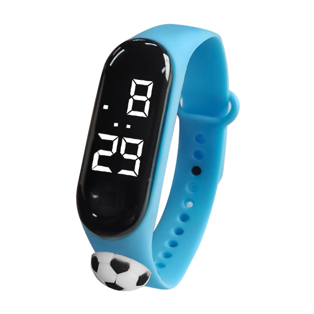 New Children's Outdoor Sports Watch Bracelet Simple Cartoon Football Student Electronic Watch Children's Festival Gift