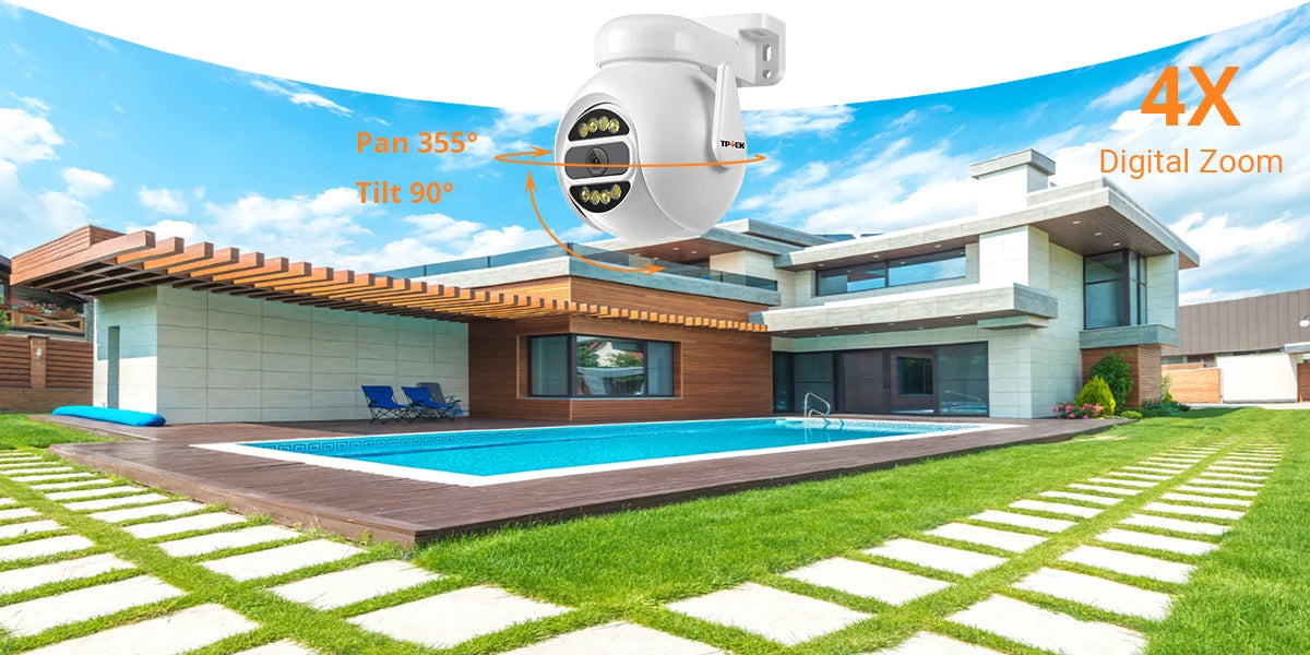 8MP 4K IP Camera WiFi PTZ Security Surveillance Camera 5MP Wi-Fi 4X Digital Zoom Color Night Vision 4MP CamHi CamHipro IP Camara