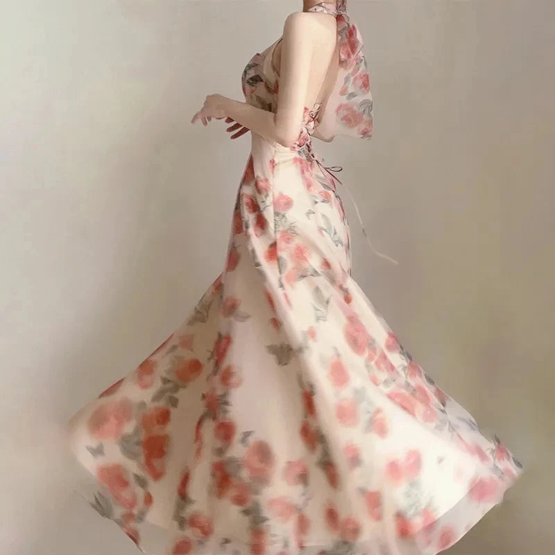 Long Dresses Womens Clothing French Elegant Party Dressess Female 2025 Summer New Fashion Versatile Beach Style Evening Dresses SwiftNest