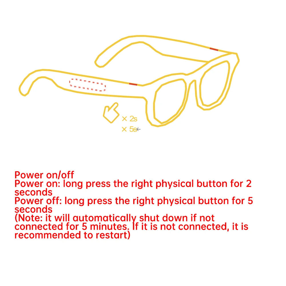 New Wifi AI Smart Glasses HD1080P Anti-shake Camera Video Glasses Voice Call Noise Reduction Wireless Bluetooth Headset Goggles