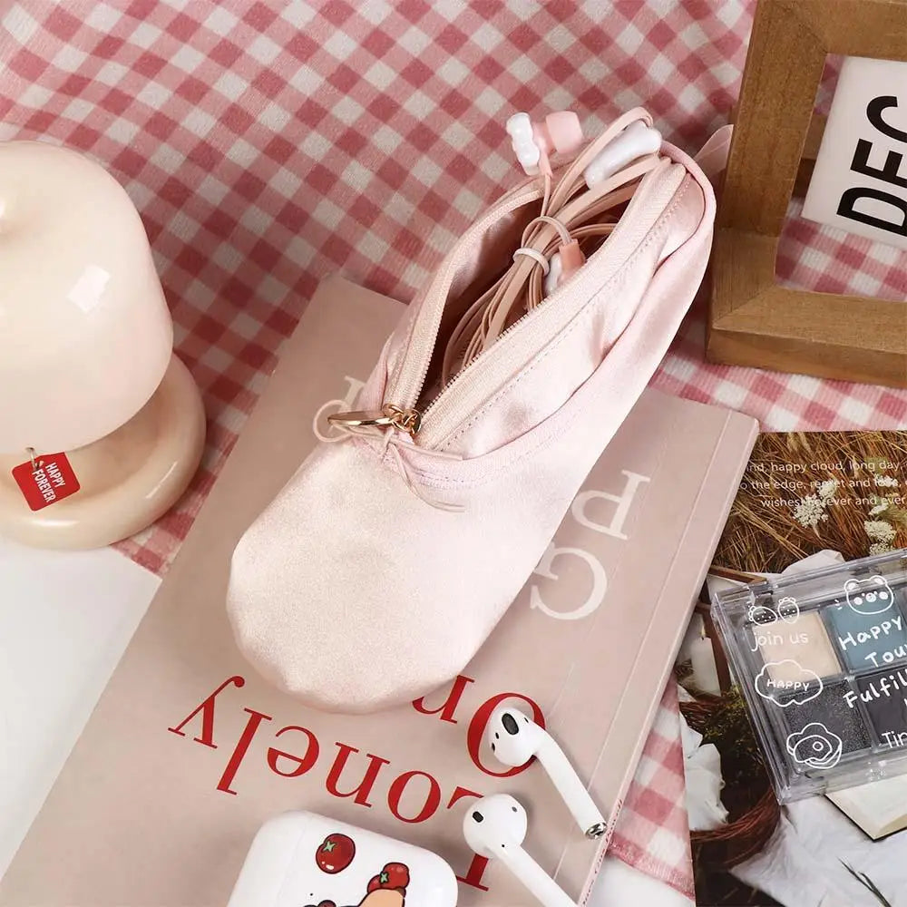 حافظة أقلام رصاص كبيرة السعة بتصميم أحذية الباليه، حامل أقلام رصاص بتصميم لطيف، حقيبة أقلام رصاص راقصة الباليه، منظم سطح المكتب، حقيبة مكياج