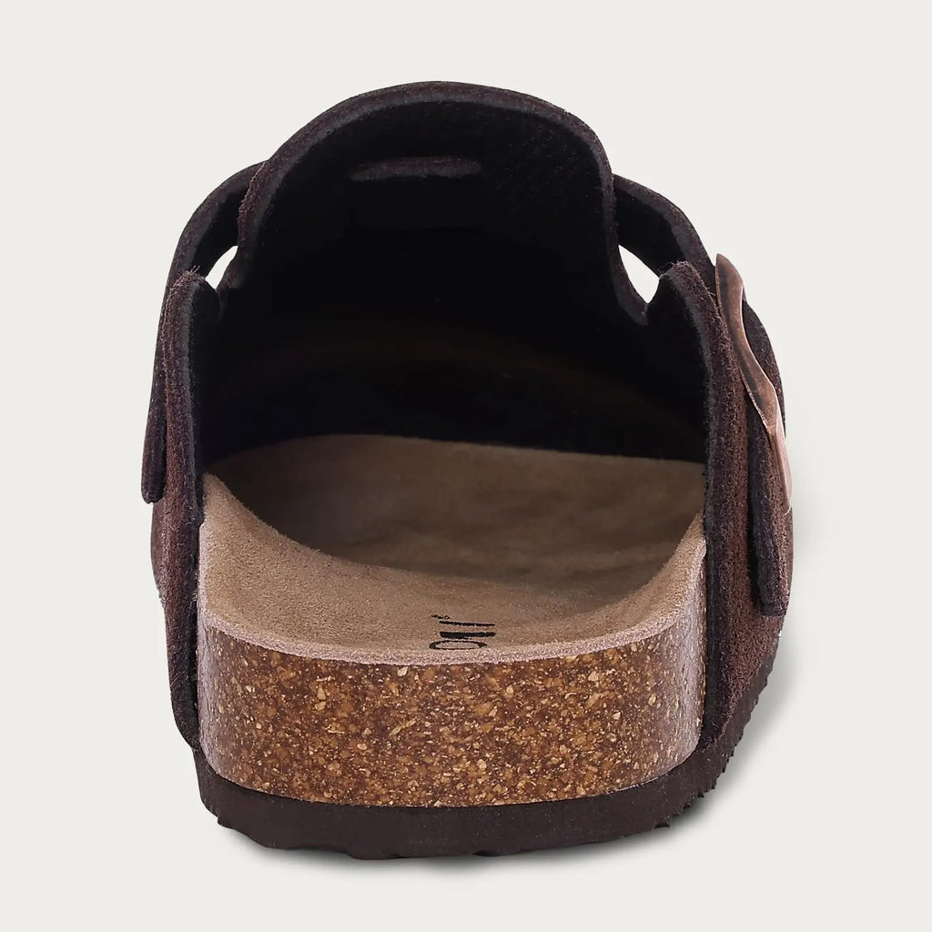 Crestar Women's Fur Lined Suede Clogs Winter Warm Fuzzy Cork Footbed Mules Unisex Cow Suede Potato Shoes Support Drop Shipping