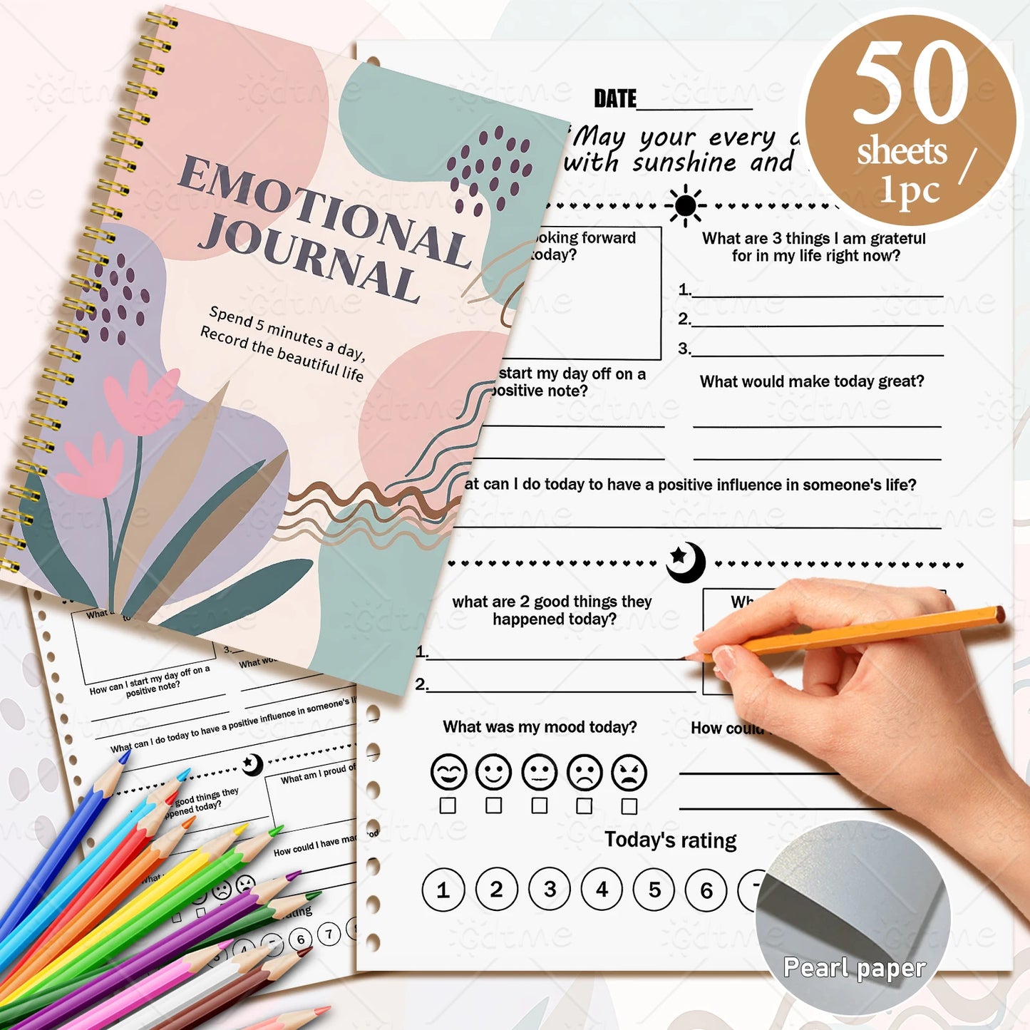 EMOTIONAL JOURNAL --Adult Mental Health Planner,Wellness Workbook,Therapy Worksheet,Anxiety Management,Self Care Tracker