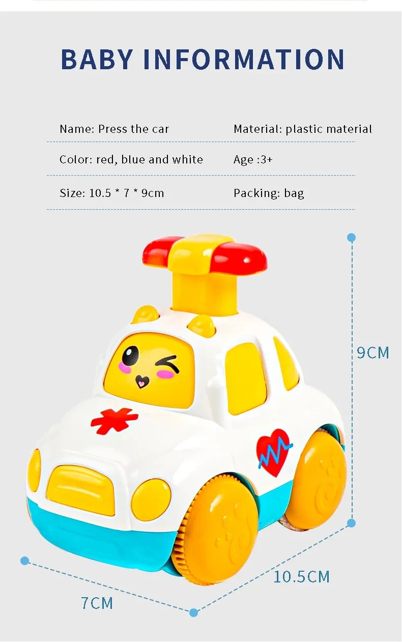 Children Toys Cars Toys for Boys 1 2 3 Ages Cartoon Inertia Press and Go Cars Toys for Kids Pull Back Fire Engine Toy Baby Gifts