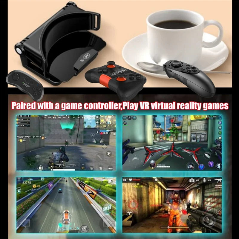 نظارات الواقع الافتراضي AR-X VR نظارات ثلاثية الأبعاد HD IMAX للألعاب سماعة رأس الواقع الافتراضي من الورق المقوى للهواتف الذكية مقاس 4.7-6.3 بوصة خوذة الواقع الافتراضي المحسنة القابلة للطي