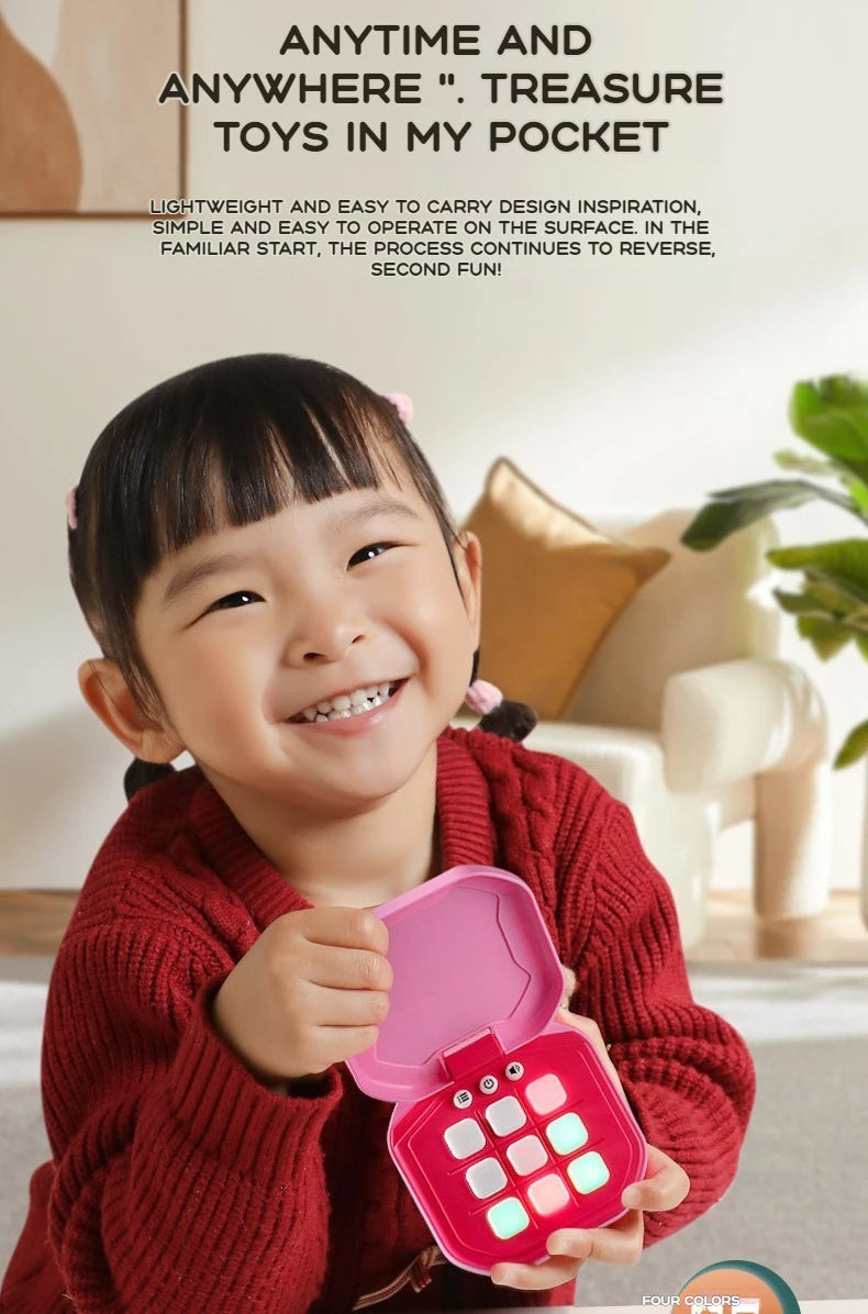 New Kids Electronic Toys Tic Tac Toe Game Noughts and Crosses Game Memory Training Infinite Portable Travel Games for Kids Adult