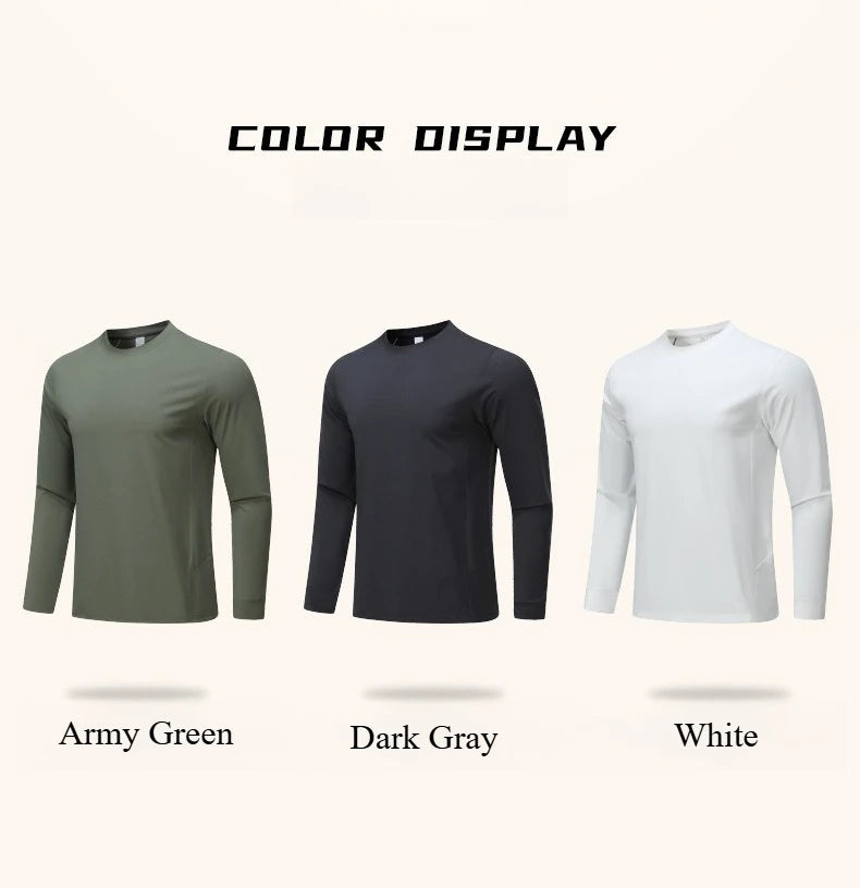 New Creative Outdoor Sports T-shirt Men's Bottom Round Neck Top Loose Casual Wear Tops Running Fitness Training Clothes