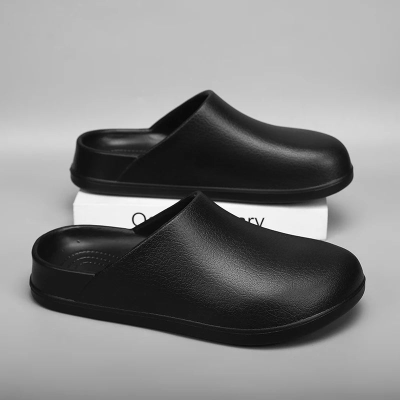Men Slippers Couples Garden Clog Women Water Proof Chef Shoe Comfortable Sandal Slippers For Pet Workers Outdoor Fishing Shoes