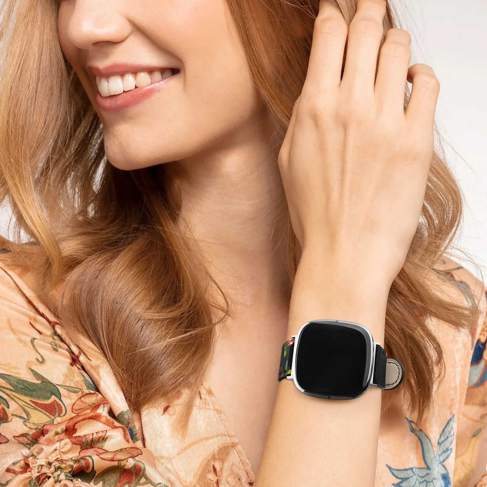 Genuine Leather Band For Fitbit Versa 3/Versa 4 Strap Bracelet For Fitbit Sense/Sense 2 Watch Band Adjustable Wristband SwiftNest