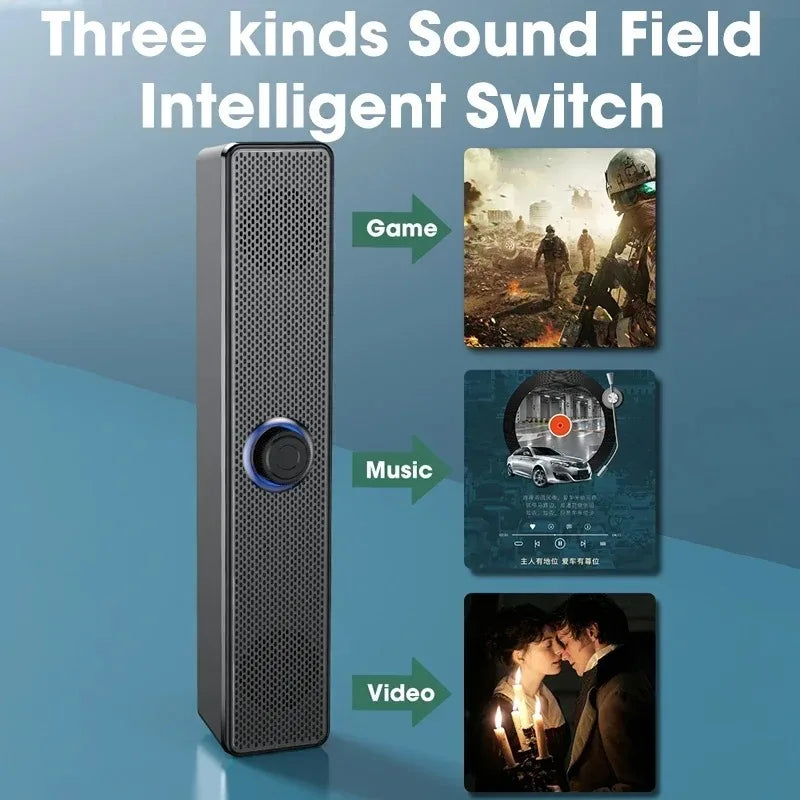 Bluetooth 4D Surround Speaker Home Theater Sound System Computer Soundbar For TV Subwoofer Wired Strong Bass Sports speaker