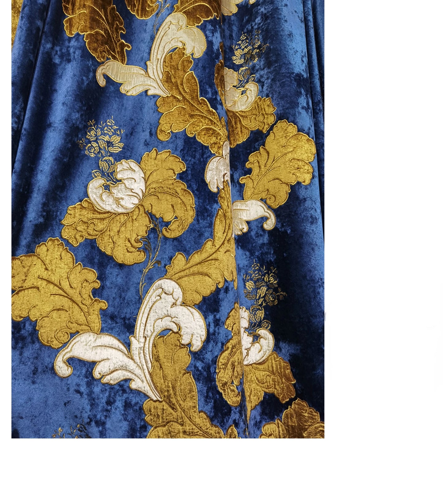 European Curtains for Living RoomCustom New High-end Villa  French Bedroom Velvet Embroidered American Cotton Wool Large Flowers