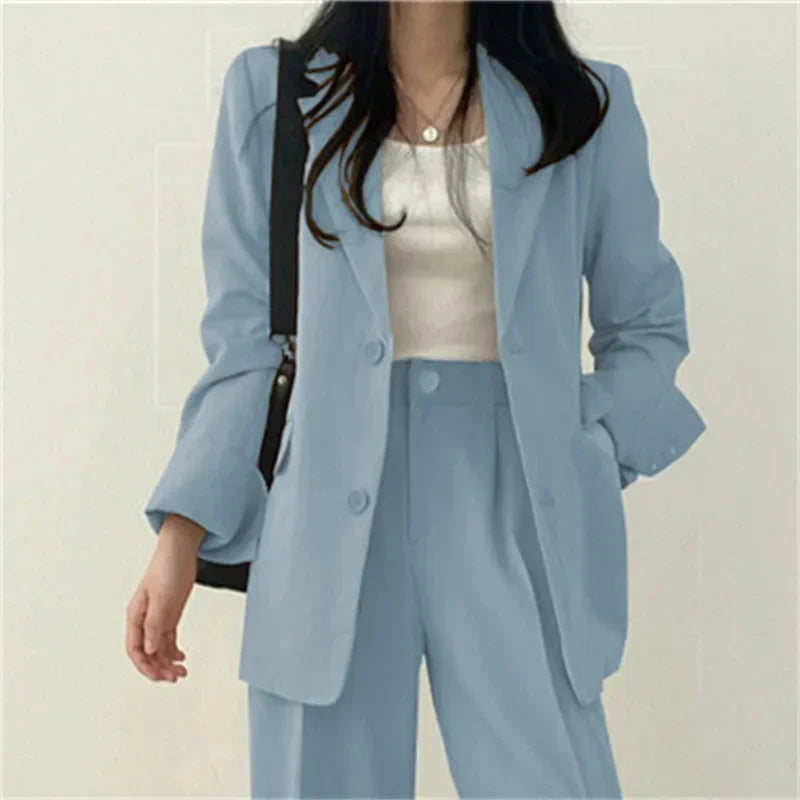 Fashion 2 Piece Sets Women Outfits Spring Autumn New in Korean Pants Sets Commuter Elegant Suit Coat 2 Piece Sets Women Jacket SwiftNest